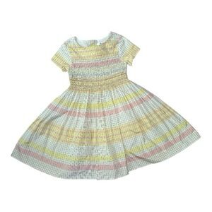 Bonpoint Duchesse Pastel Plaid Kids Dress